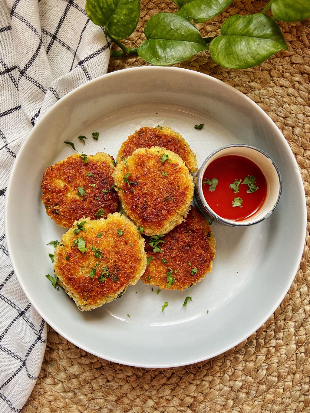 Panko Crusted Crispy Mashed Potato&nbsp;Pancakes