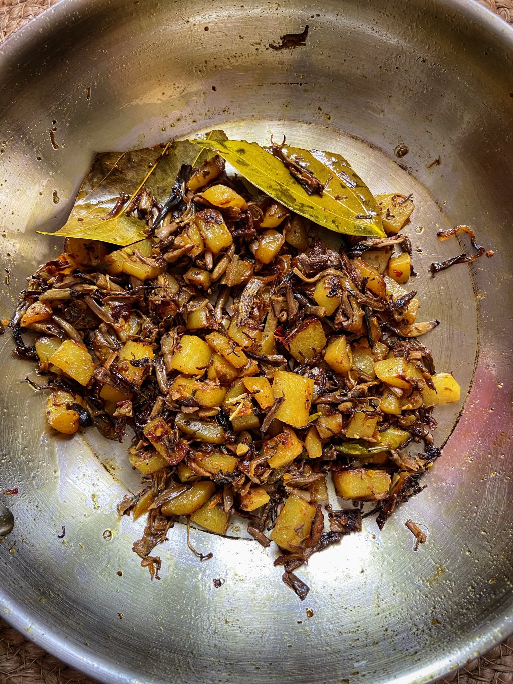 Koldil Aloo Bhaji (Banana Blossom with&nbsp;Potato)