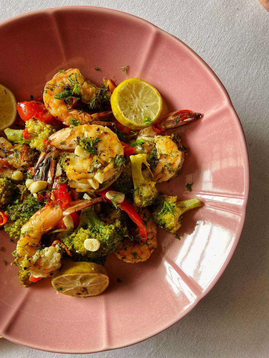 Easy Garlicky Baked Tiger Prawns