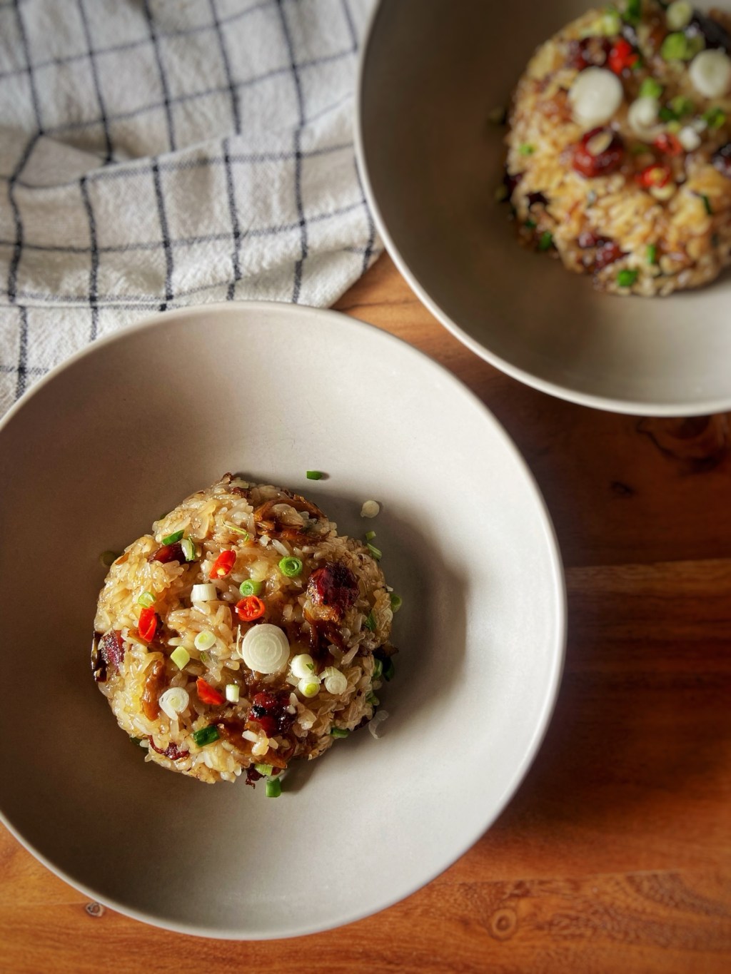 Sticky Rice with Chinese Sausage and Oyster&nbsp;Mushroom